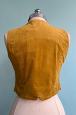 Mustard Corduroy Button-Up Vest by Voodoo Vixen
