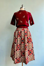 Red Quilt Florence Skirt by Palava