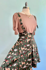 Woodland Creatures Pinafore Skirt by Banned