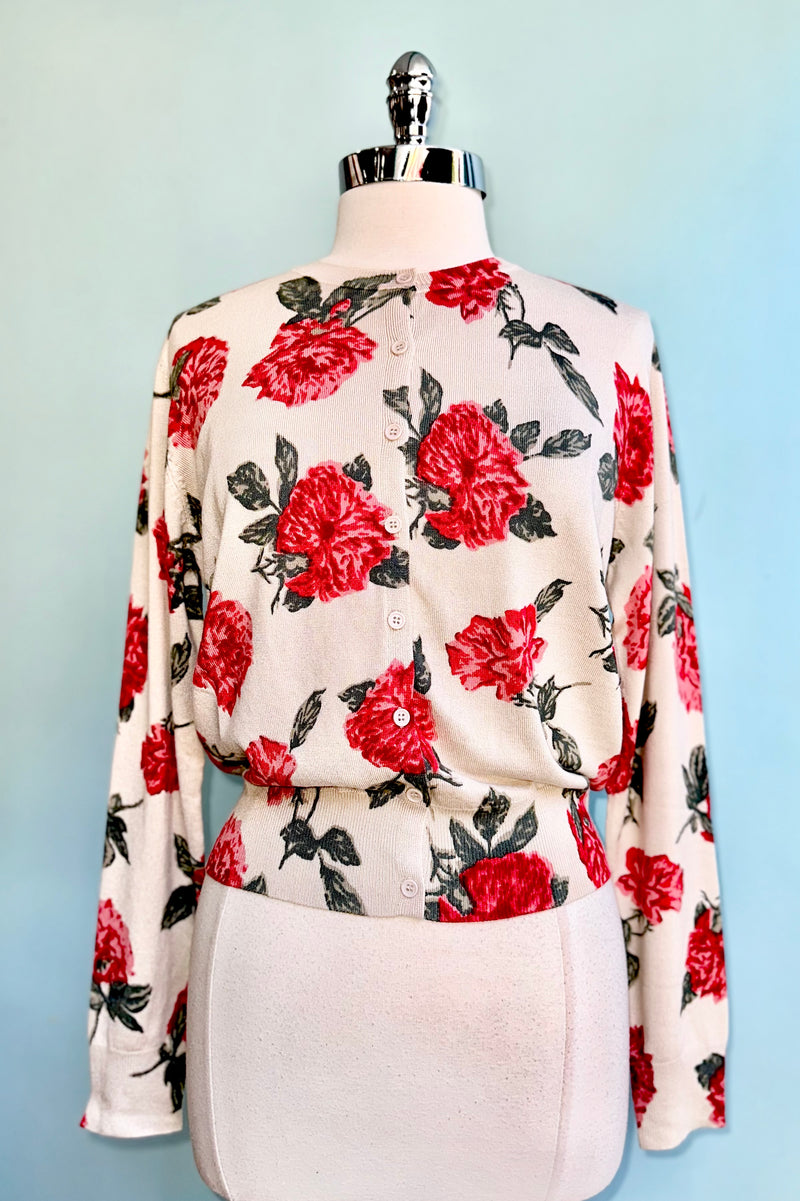 Rose Floral Vintage Cardigan