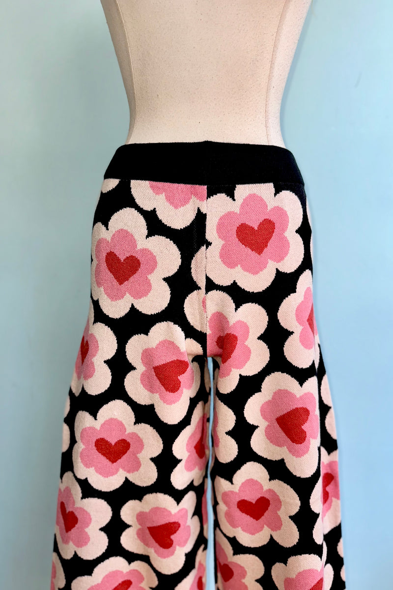 Heart Jacquard Knit Pants by Compania Fantastica