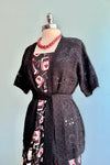 Crochet Belted Cardigan in Black by Molly Bracken