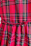 Red Plaid Serena Midi Dress