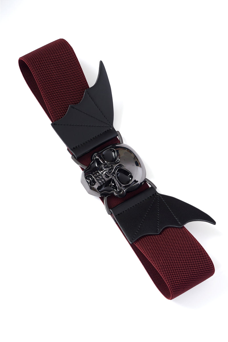 Storm Skull Belt in Burgundy by Banned