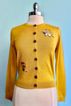 Woodland Mushroom Cardigan in Mustard by Banned