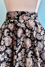 Black Damask Circle Skirt by Heart of Haute