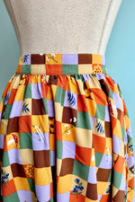 Autumn Patchwork Skirt by Hell Bunny