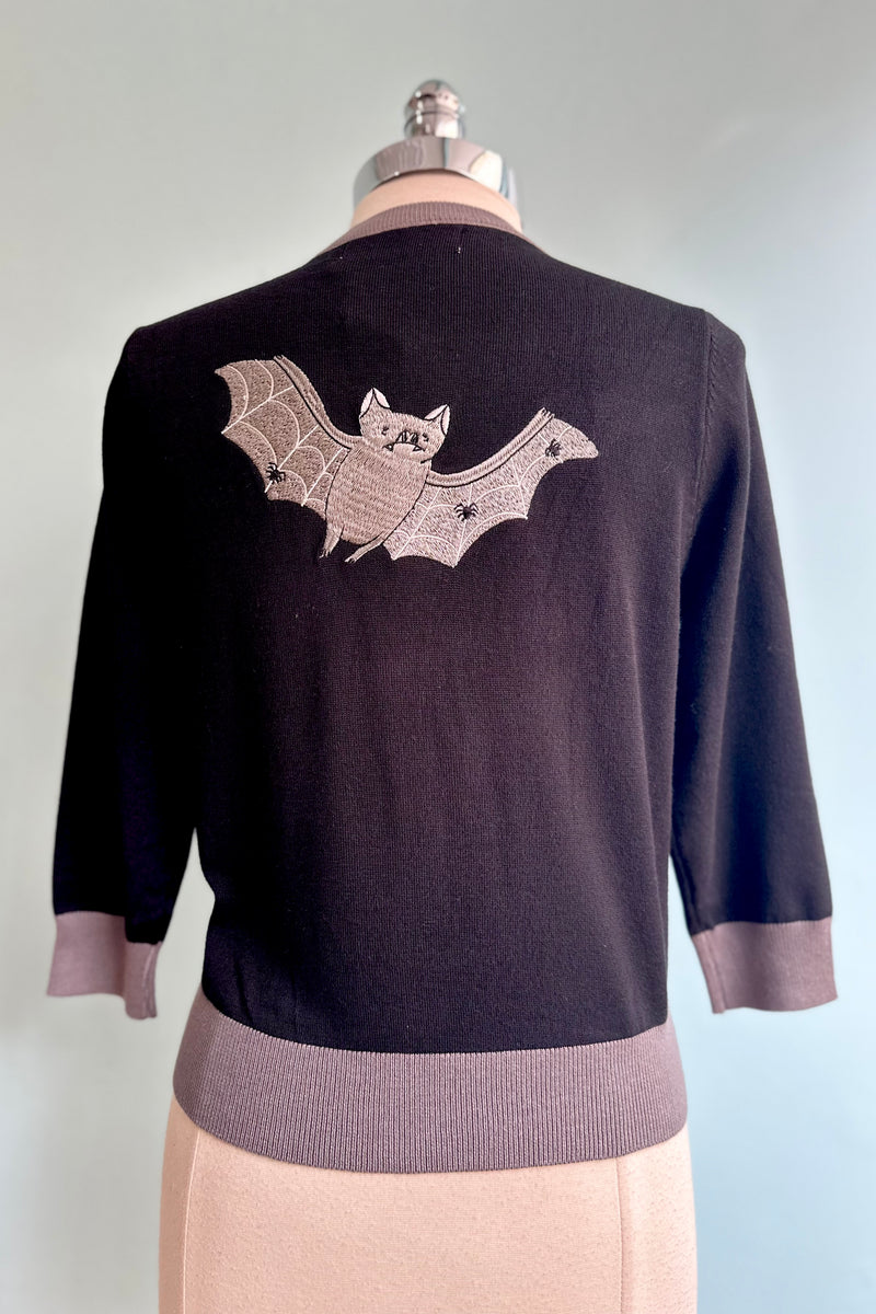 Moonlit Bats Embroidered Skye Cardigan by Miss Lulo