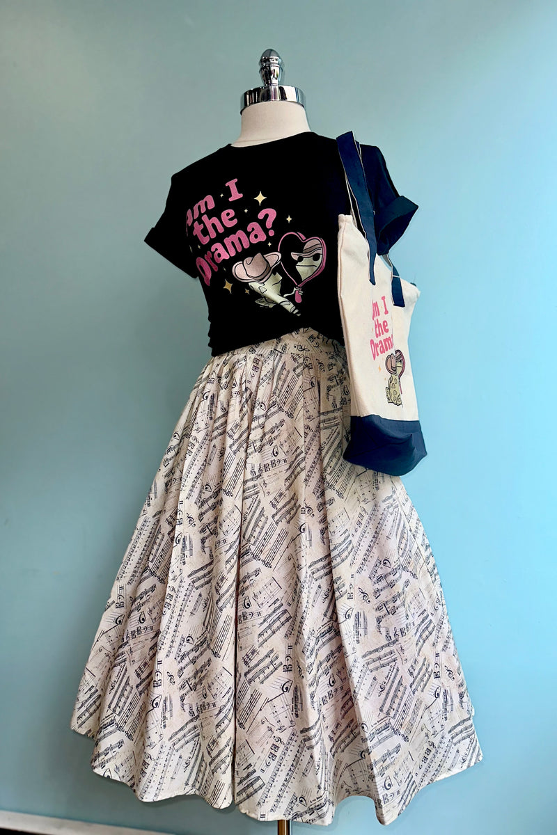 Music Notes Doris Skirt by Retrolicious