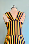 Final Sale Navy and Chartreuse Stripe Opal Dress by Mata Traders