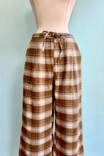 Beige Plaid Pants by Compania Fantastica