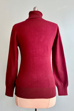 Burgundy Long Sleeve Turtleneck Sweater