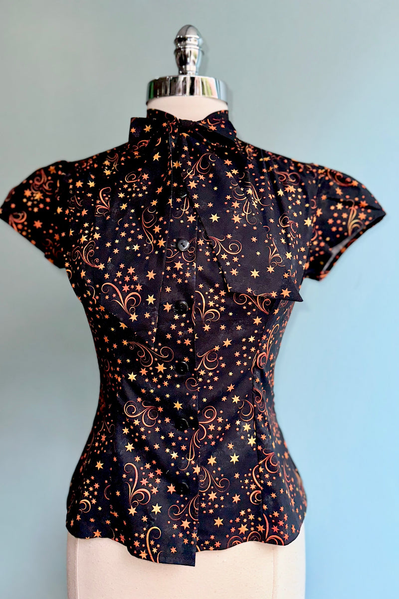 Magic Stars Estelle Tie-Neck Blouse by Heart of Haute