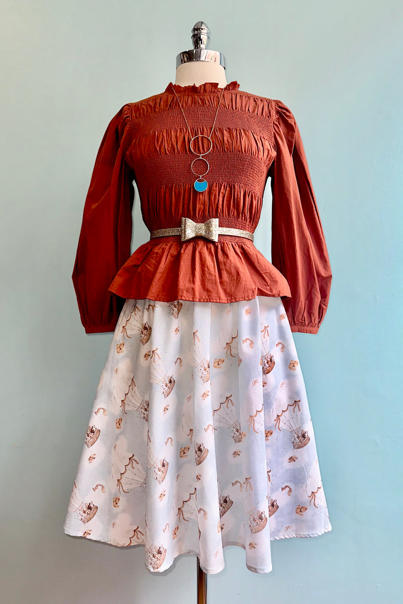 Woodland Critters Hot Air Balloon Vintage Dress by Retrolicious