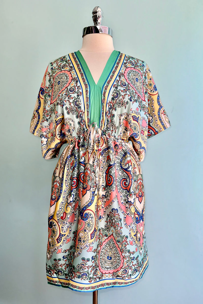 Paisley Silky Caftan Dress by Molly Bracken