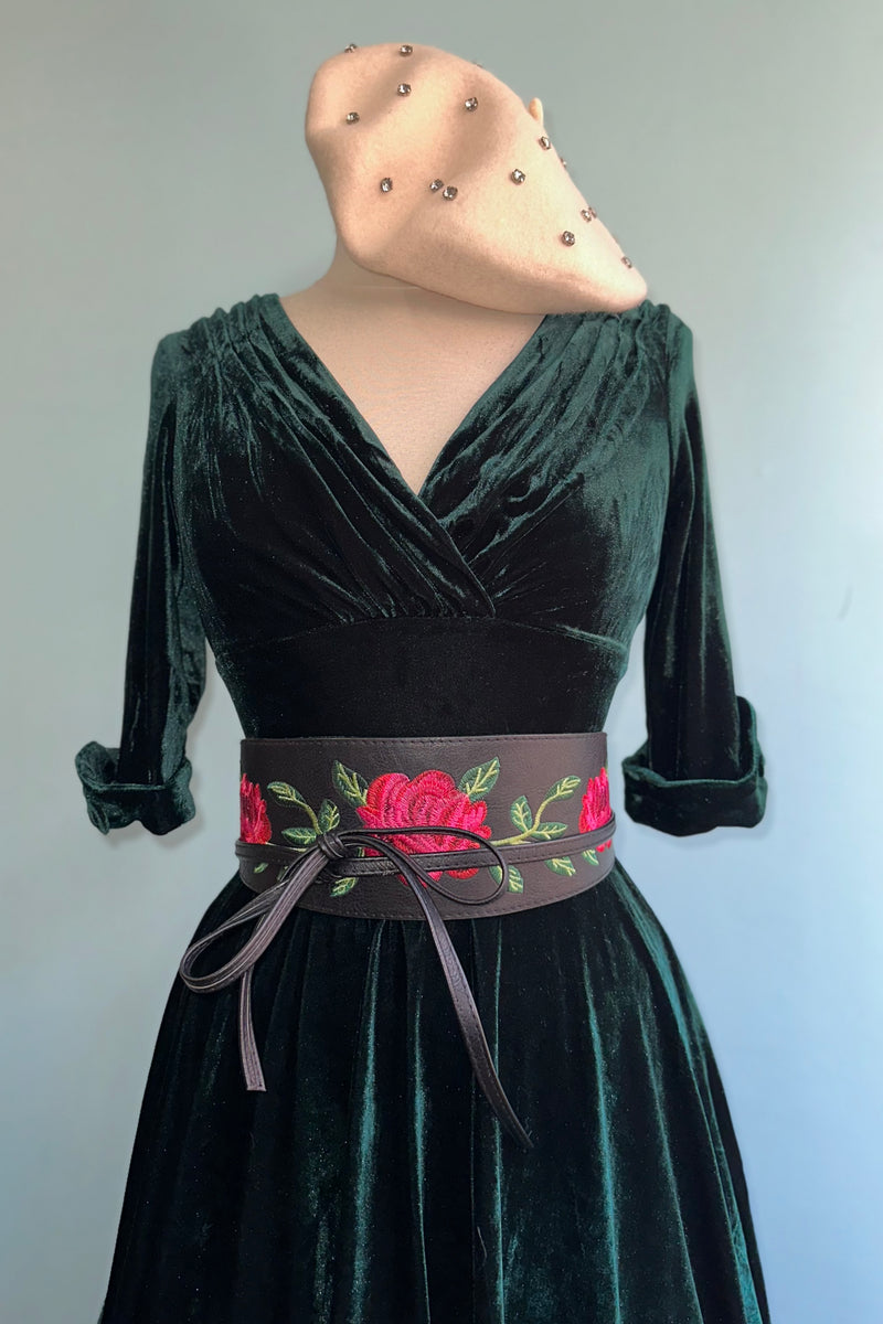 Green Velvet Delores Dress