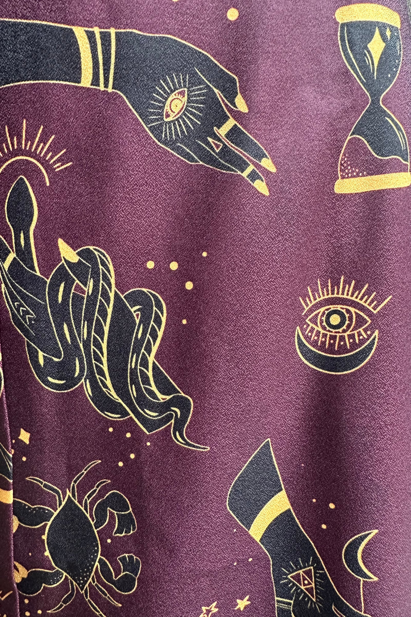 Mystical Midi Skirt in Eggplant by Voodoo Vixen