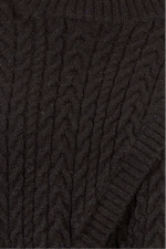 Black Mock Neck Criss Cross Front Sweater by Molly Bracken