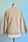 Floral Embroidered Pullover Sweater in Olive