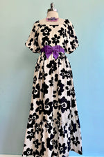 Black and White Floral Maxi Dress