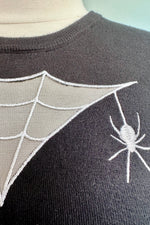 Cobweb Pullover Sweater Knit Top by Hell Bunny