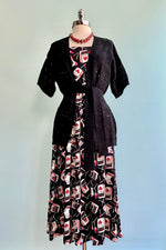 Crochet Belted Cardigan in Black by Molly Bracken