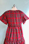 Red Plaid Serena Midi Dress