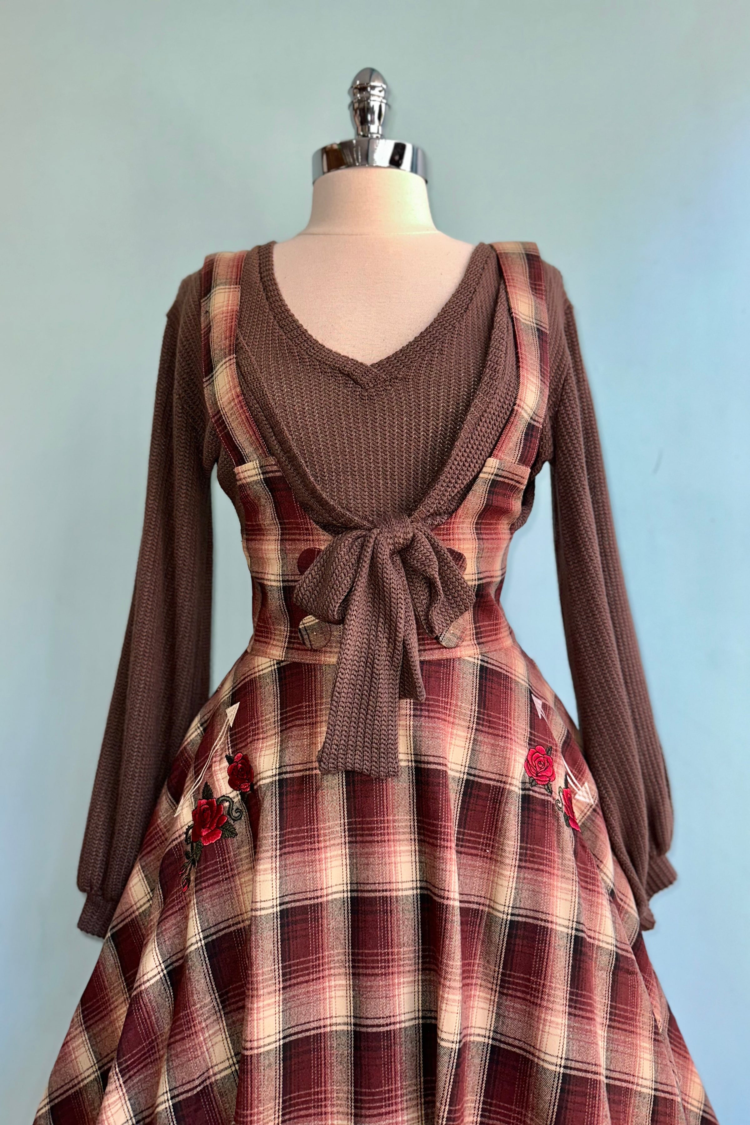 brown suspender dress New Autumn/Winter Korean-Style Fashion * Brown Suspender Dress