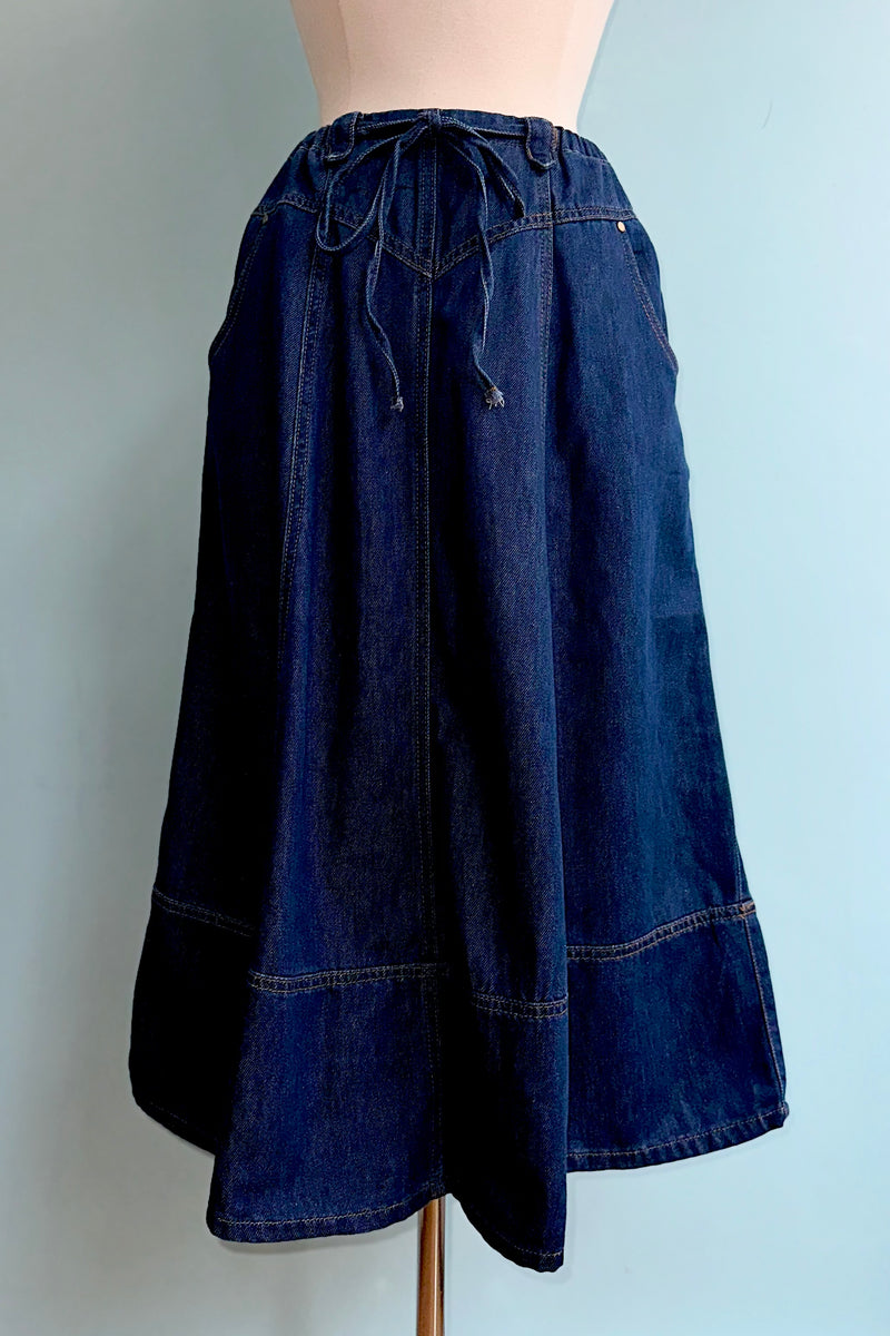 Denim Midi Skirt