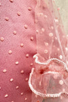 Swiss Dot Flutter Sleeve Dress in Rose Pink
