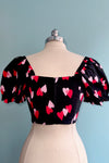 Heart Confetti Crop Top by Hell Bunny
