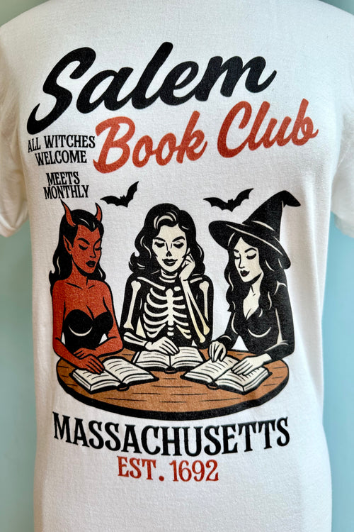 Salem Book Club T-Shirt in White