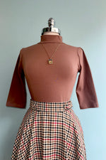 Mocha Denise 3/4 Sleeve Top by Heart of Haute