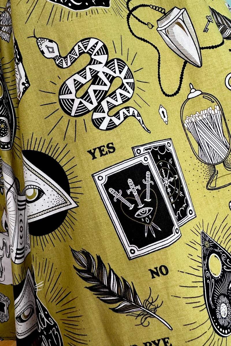 Chartreuse Occult Betty Lou Dress by Heart of Haute