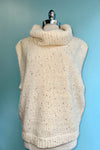 Cream Sleeveless Cowl Neck Sweater by Molly Bracken
