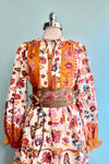 Floral Border Print Midi Dress