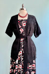 Crochet Belted Cardigan in Black by Molly Bracken