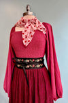 Autumn Rose Square Neck Puff Sleeve Top
