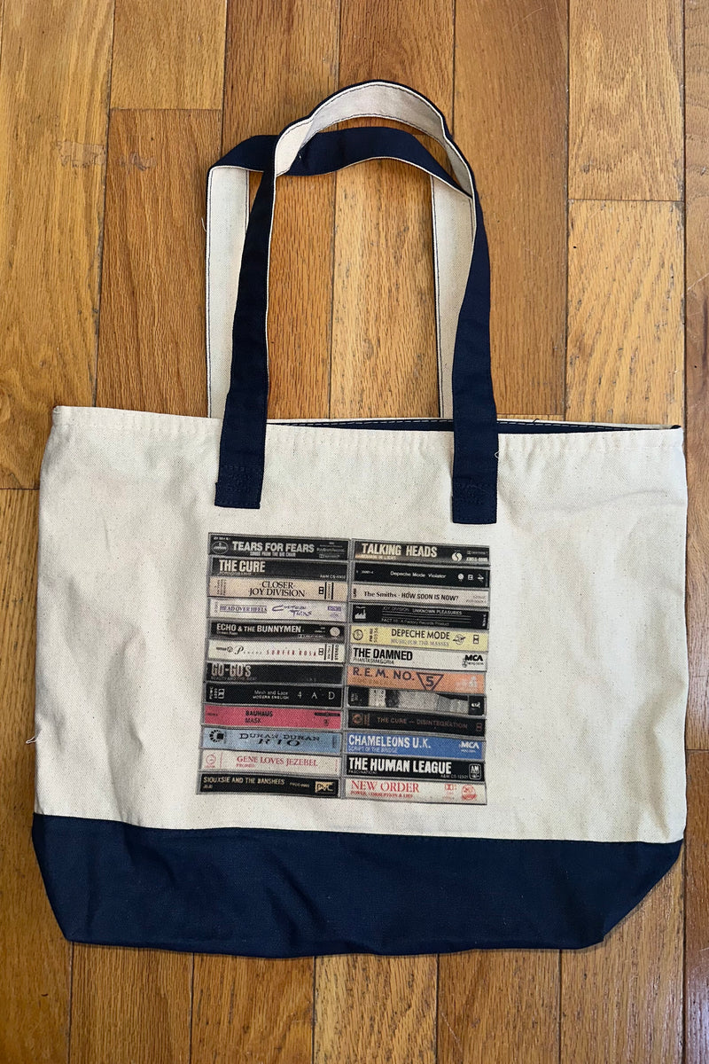 New Wave Tapes Canvas Zipper Tote Bag