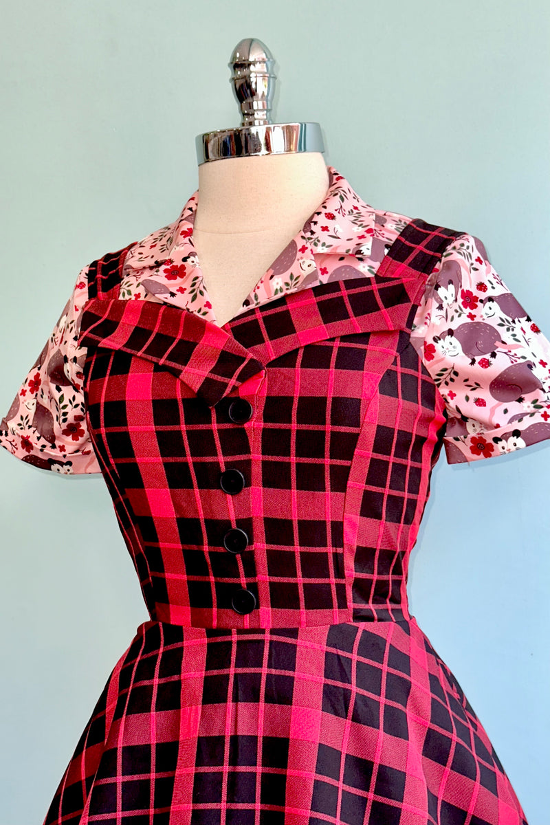 Red and Black Plaid Sleeveless Dress by Orchid Bloom