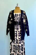 Celestial Black and Gold Long Cardigan Sweater by Modern Millie!