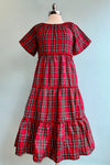 Red Plaid Serena Midi Dress