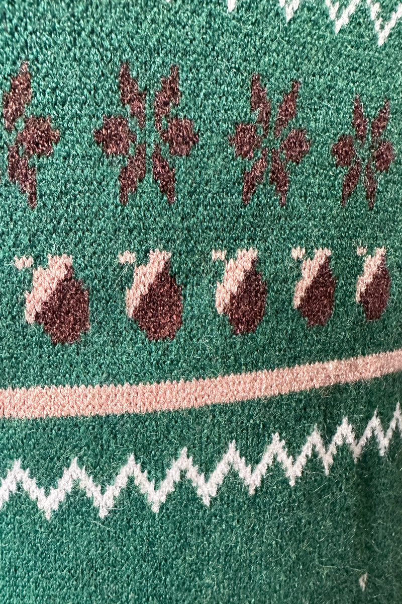 Green Vixey Fox Sweater by Hell Bunny