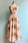 Rust and Olive Floral Bryson Midi Dress by Timeless London