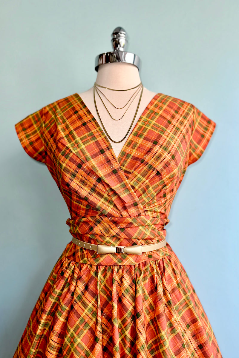 Harvest Plaid Greta Dress by Retrolicious