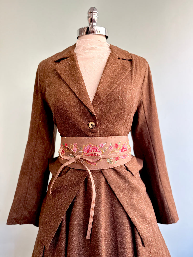 Chocolate Wool Aarna Blazer by Timeless London
