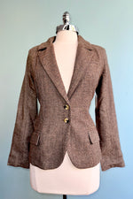Brown Tweed Wool Lina Blazer by Timeless London