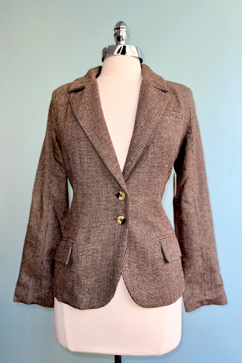 Brown Tweed Wool Lina Blazer by Timeless London
