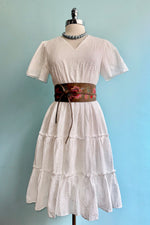 White Eyelet Flutter Sleeve Jackie Dress