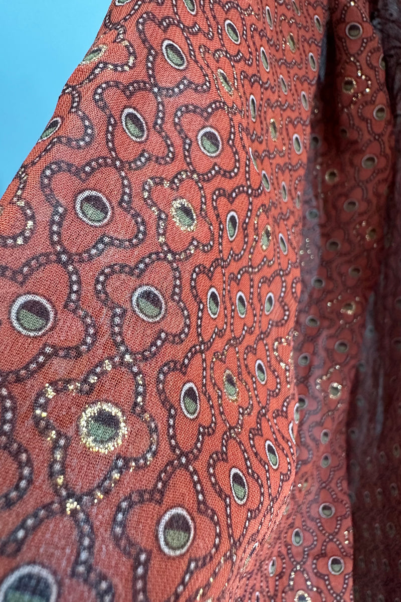 Ruffled Collar Blouse in Copper by Molly Bracken